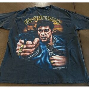 Vintage Scarface No Snitches T Shirt Size 2XL Y2K Movie **READ**